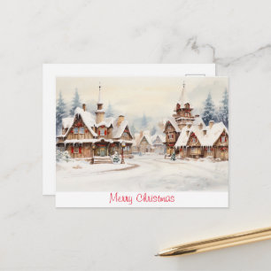 Weihnachten im Vintage-Stil Postkarte