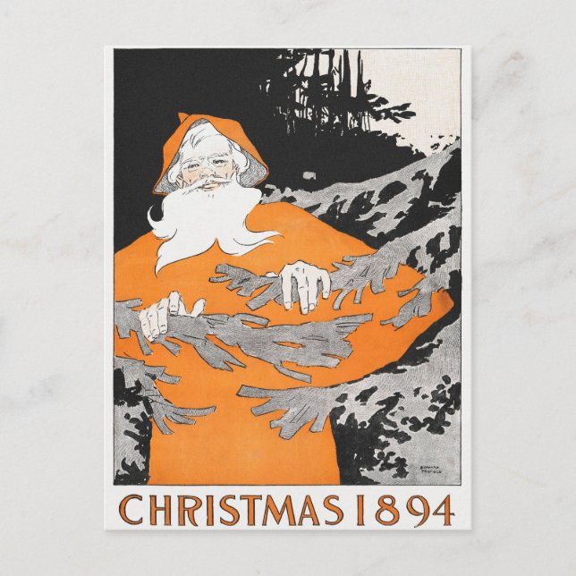 Weihnachten im Vintage-Stil   Postkarte (Vorderseite)