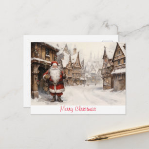 Weihnachten im Vintage-Stil Postkarte