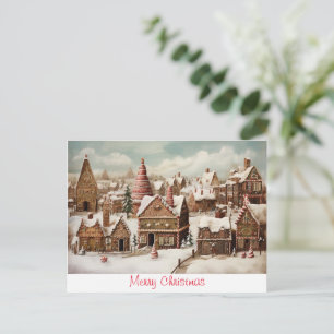 Weihnachten im Vintage-Stil Postkarte