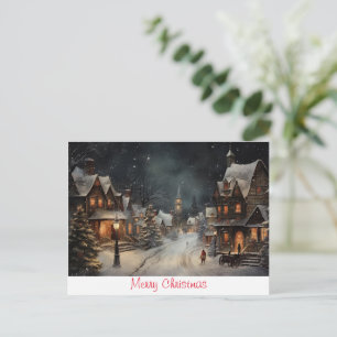 Weihnachten im Vintage-Stil Postkarte