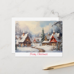 Weihnachten im Vintage-Stil Postkarte