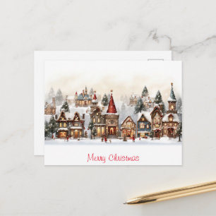 Weihnachten im Vintage-Stil Postkarte