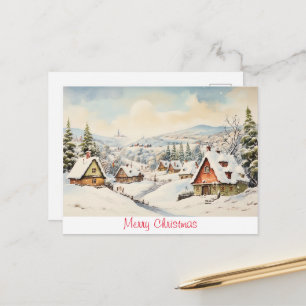 Weihnachten im Vintage-Stil Postkarte