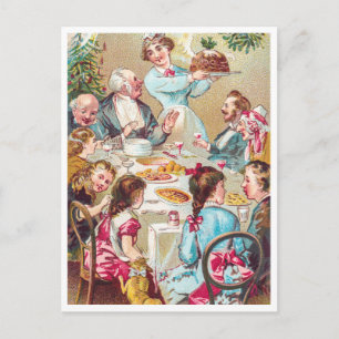 Weihnachten im Vintage-Stil Postkarte