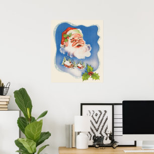 Weihnachten im Vintage-Stil, Retro-fröhlicher Weih Poster