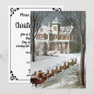 Weihnachten im Vintage-Stil, Sankt Nikolaus mit Re Einladung