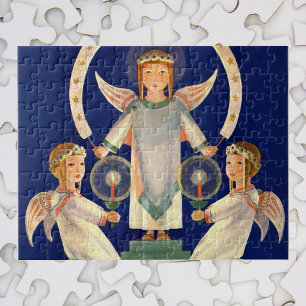 Weihnachten im Vintage-Stil, skandinavische Santa-
