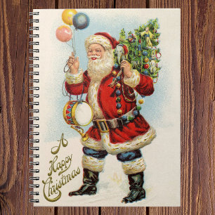 Weihnachten im Vintage-Stil, viktorianische Santa- Notizblock