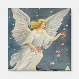 Weihnachten im Vintage-Stil viktorianischer Engel  Magnet