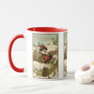 Weihnachten im Vintage-Stil, viktorianischer Weihn Tasse