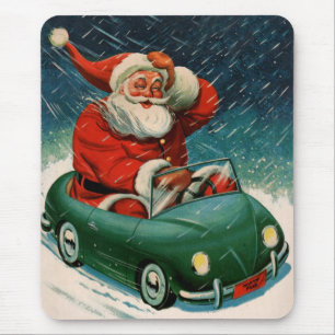 Weihnachten im Vintage-Stil, Weihnachtsmann in ein Mousepad