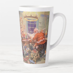 Weihnachten im Vintage-Stil, Weihnachtsmann mit El Milchtasse