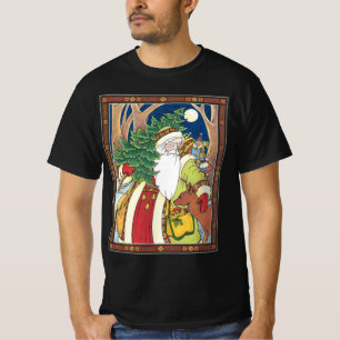 Weihnachten im Vintage-Stil, Weihnachtsmann Reh im T-Shirt