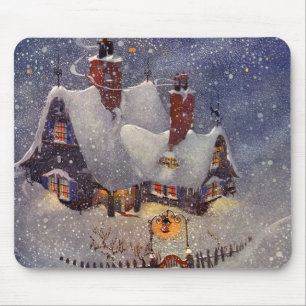 Weihnachten im Vintage-Stil, Weihnachtsmann-Werkst Mousepad