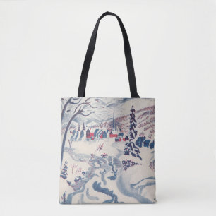 Weihnachten im Vintage-Stil, Winterdorf-Schneeland Tasche
