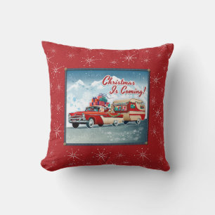 Weihnachten im Vintagen Camper Kissen