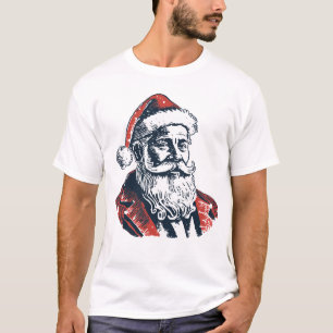 Weihnachten im Vintagen Stil Weihnachtsmann T - Sh T-Shirt