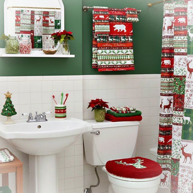 Weihnachten im Wald Badhandtuch Set (Von Creator hochgeladen)