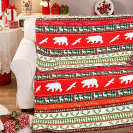 Weihnachten im Wald Fleecedecke