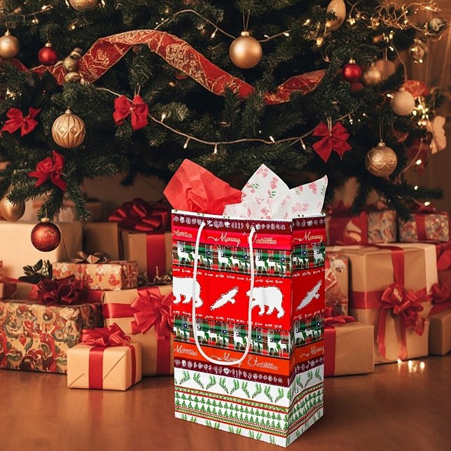 Weihnachten im Wald Mittlere Geschenktüte (Von Creator hochgeladen)