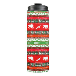 Weihnachten im Wald Thermosbecher