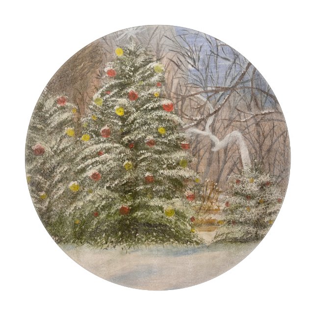 Weihnachten im Wald, von Gary Poling Schneidebrett (Vorderseite)