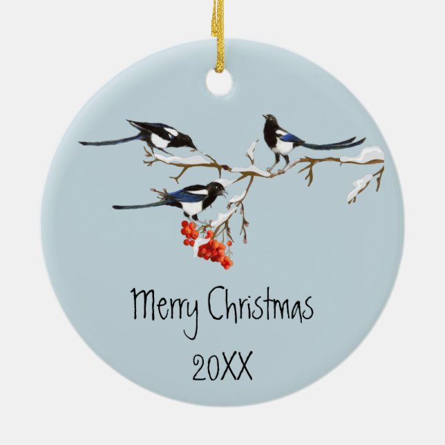 Weihnachten im Wasser Keramik Ornament (Hinten)