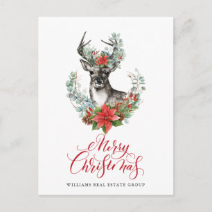 Weihnachten im Wasserfarben - Grüße im Unternehmen Postkarte