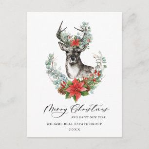 Weihnachten im Wasserfarben - Grüße im Unternehmen Postkarte