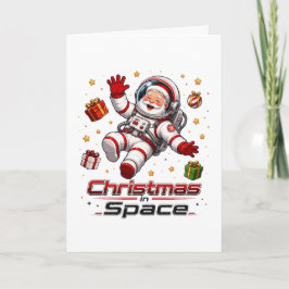 Weihnachten im Weltraum Santa Astronaut Süße Feier Einladung