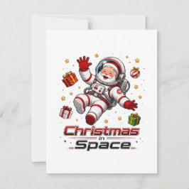 Weihnachten im Weltraum Santa Astronaut Süße Feier Mitteilungskarte