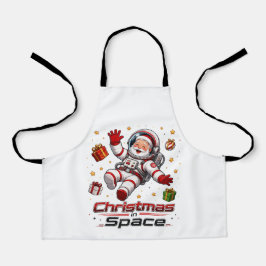 Weihnachten im Weltraum Santa Astronaut Süße Feier Schürze