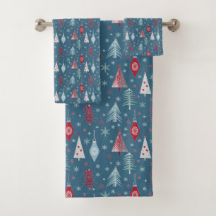 Weihnachten im Winter. Badhandtuch Set