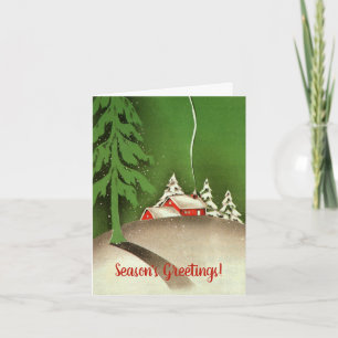Weihnachten im Winter, Haus im Wald im Winter Schn