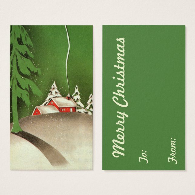 Weihnachten im Winter, Haus im Wald im Winter Schn (Vorne & Hinten)
