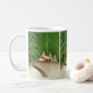 Weihnachten im Winter, Haus im Wald im Winter Schn Kaffeetasse