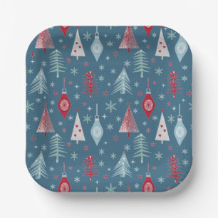 Weihnachten im Winter. Pappteller