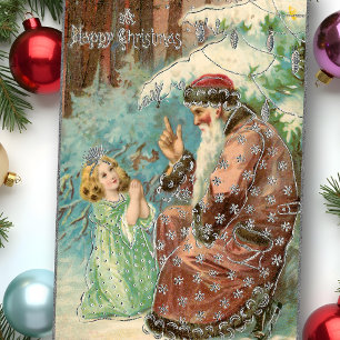 Weihnachten im Winterwald mit Engel Seidenpapier