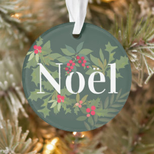 Weihnachten immergrüne Blätter und Beeren Urlaub Ornament