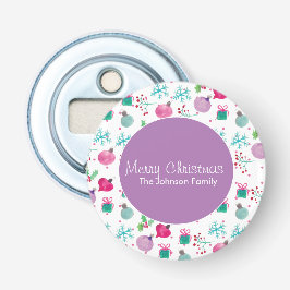 Weihnachten in Aquarellfarbe Handgemalte Muster Flaschenöffner