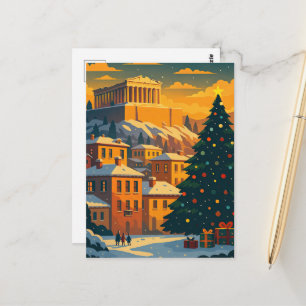 Weihnachten in Athen – Festliche Griechenland-Fest Postkarte