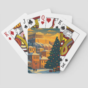 Weihnachten in Athen Spielkarten – Festliches Grie