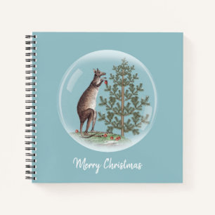 Weihnachten in Australien mit Schnee und einem Kän Notizbuch
