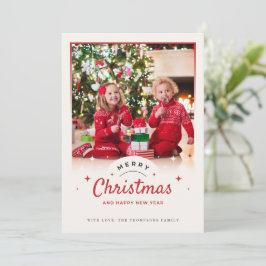 Weihnachten in Beige und Roter Familie