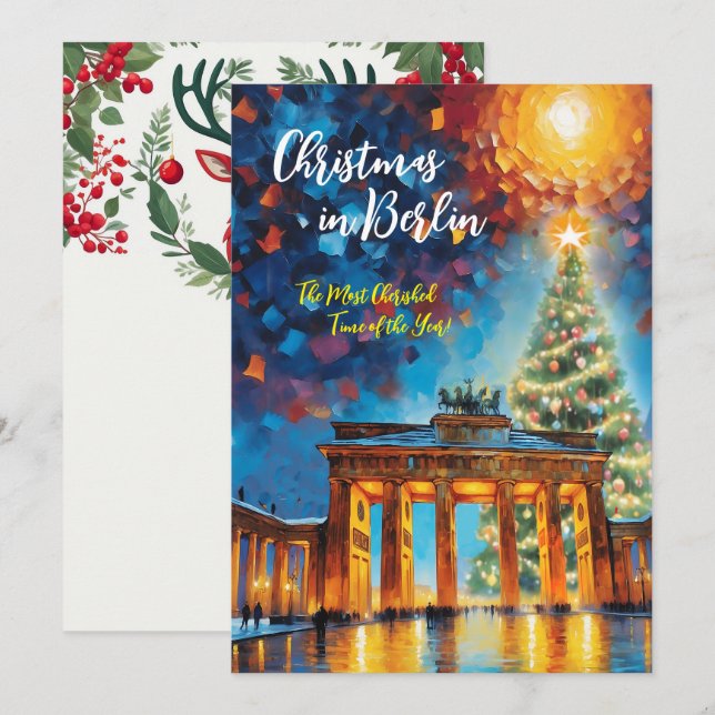 Weihnachten in Berlin Einladungskarte (Vorne/Hinten)