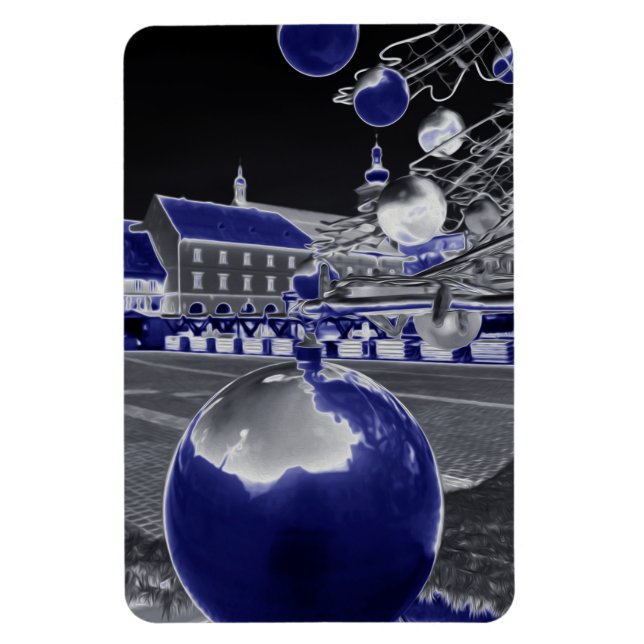 Weihnachten in Blau Magnet (Vertikal)