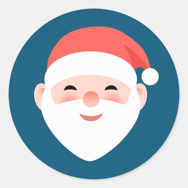 Weihnachten in Blau Runder Aufkleber (Vorderseite)