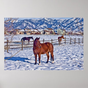 Weihnachten in Bozeman Montana Poster