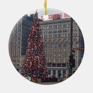 Weihnachten in Chicago im Congress Hotel 1963 Keramikornament